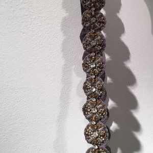 Anthropologie Beaded Corset Belt Elastic Waist